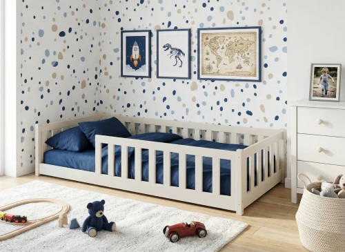 BELLA 80x180 katoen Montessori vloerbed voor kinderen Lano Meubels