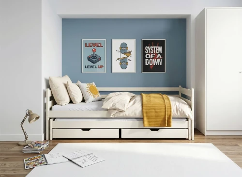 HABI 90x200 katoen tweepersoons uitschuifbaar bed Lano Meubels