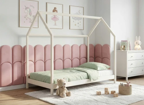 LUCKY 80x160 katoen montessori vloerbed kinderbed huisje Lano Meubels