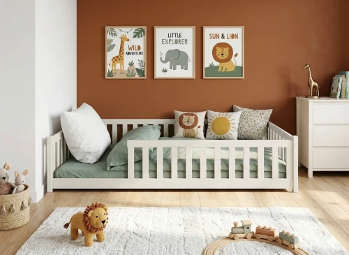 MATI 140x200 katoen Montessori vloerbed voor kinderen Lano Meubels