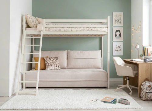 SAVIO 90x200/140x200 katoen hoogslaper met slaapbank stof perfect harmony 02 Lano Meubels